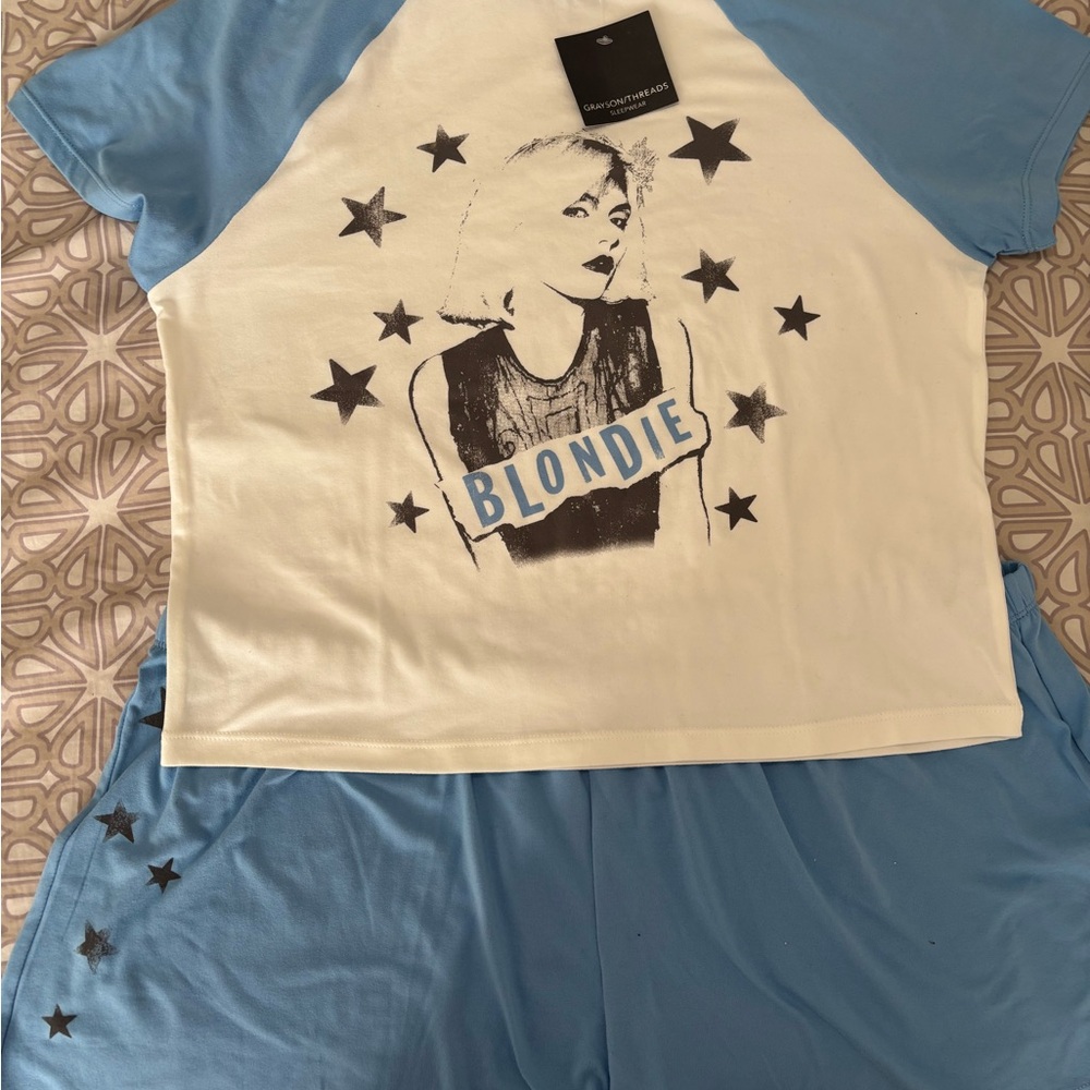 Blondie Blue and White PJs